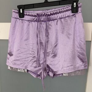 Women’s Lavender Satin Skort Shorts